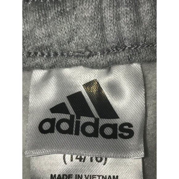 Adidas NWT Boys Heather Gray With Black Stripes 2 Pocket Athletic Jogger Pants - Picture 3 of 9